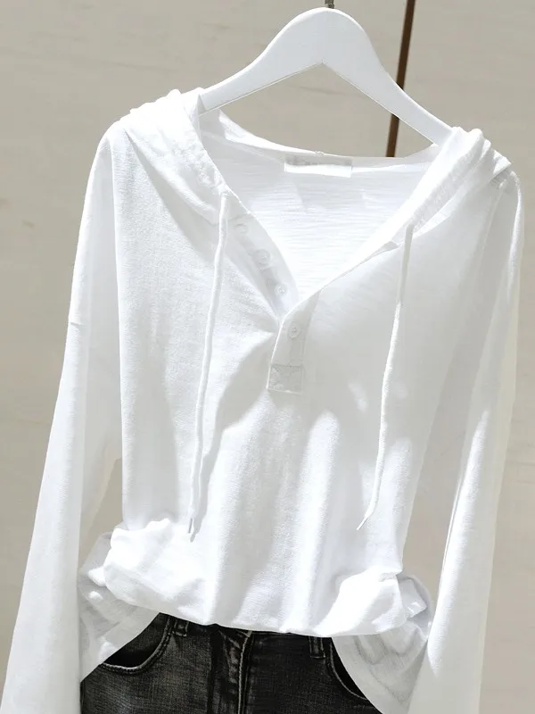 Loose Fit Long Sleeve Bamboo Cotton Hoodie T-Shirt Women's New Korean Style Base Layer Shirt Inner Wear Sweatshirt Top
Loose Fit Long Sleeve Bamboo Cotton Hoodie T-Shirt Women's New Korean Style Base Layer Shirt Inner Wear Sweatshirt Top