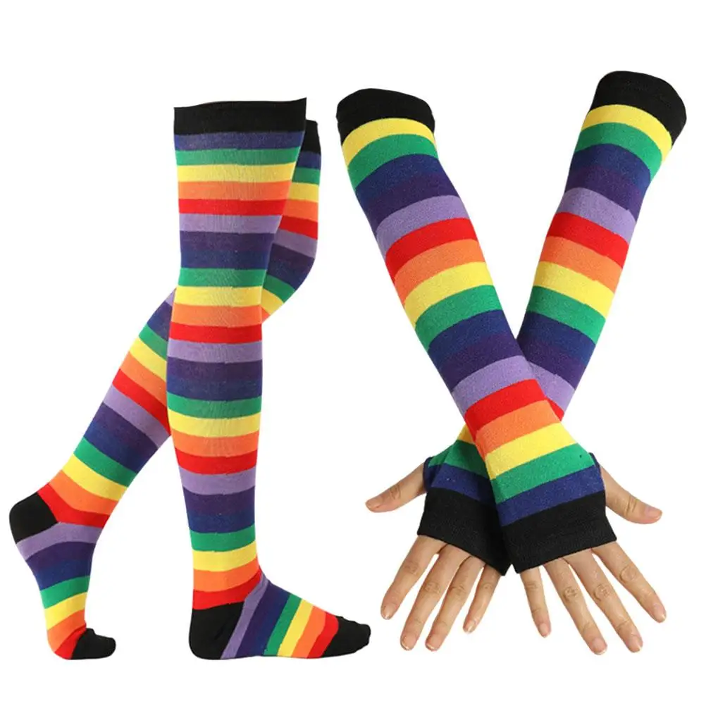2Pcs Rainbow Color Socks Gloves Set Warm Soft Elastic Girls Party School Halloween Costumes
2Pcs Rainbow Color Socks Gloves Set Warm Soft Elastic Girls Party School Halloween Costumes