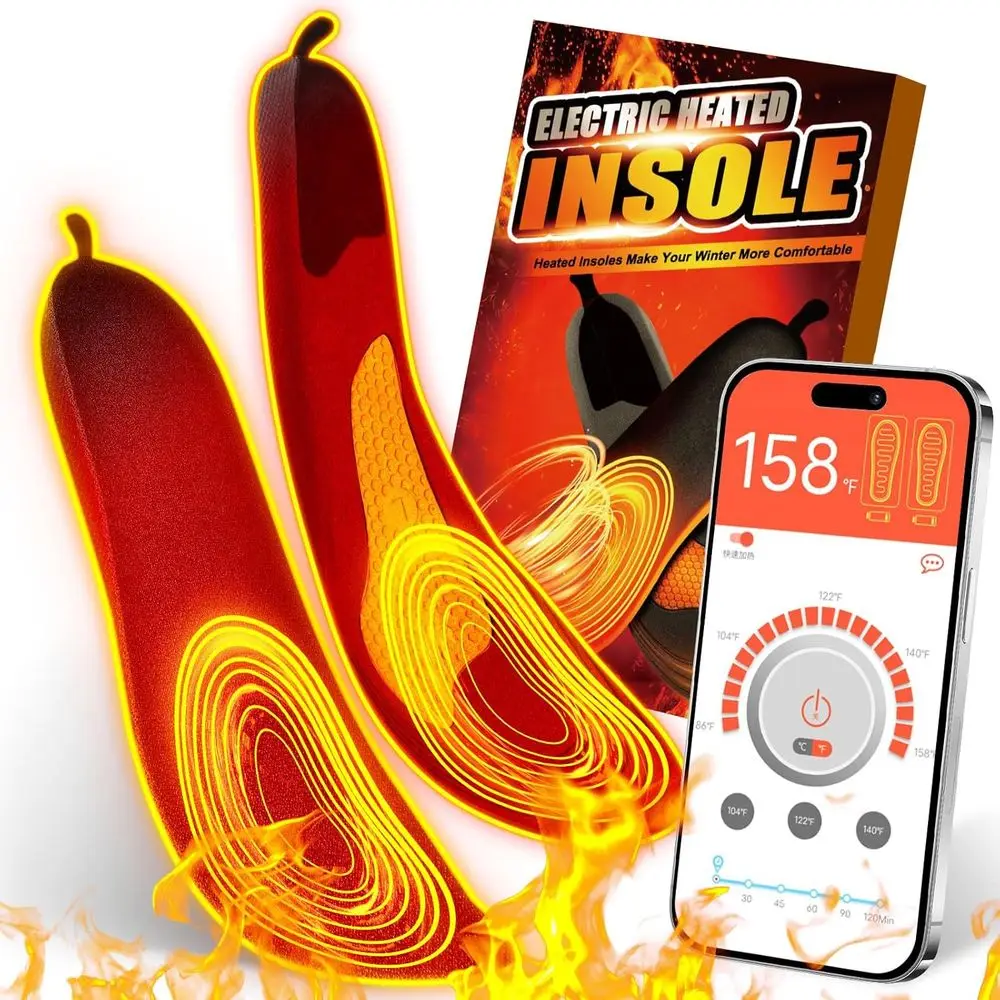 App-Controlled Electric Heated Insoles for Men & Women, 5000mAh Rechargeable, Suitable for Outdoor Activities & Washable
App-Controlled Electric Heated Insoles for Men & Women, 5000mAh Rechargeable, Suitable for Outdoor Activities & Washable