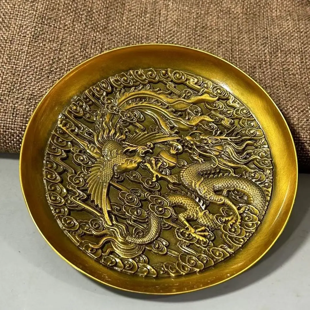 Antiques Miscellaneous Fushou, Dragon and Phoenix Chengxiang Plate Ornament Dragon and Phoenix Relief Daqing Dragon and Phoenix
Antiques Miscellaneous Fushou, Dragon and Phoenix Chengxiang Plate Ornament Dragon and Phoenix Relief Daqing Dragon and Phoenix