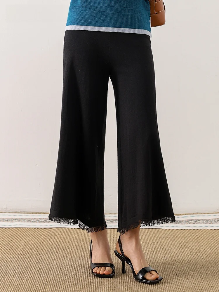 Женские повседневные брюки с высокой талией, расклешенные, универсальные, свободного кроя, длинные, из смесового хлопка и тибетской шерсти, прямые штаны
Женские повседневные брюки с высокой талией, расклешенные, универсальные, свободного кроя, длинные, из смесового хлопка и тибетской шерсти, прямые штаны