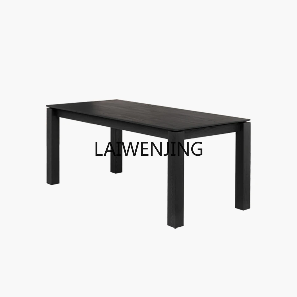 LYN ash wood black solid wood dining table living room home minimalist long table
LYN ash wood black solid wood dining table living room home minimalist long table