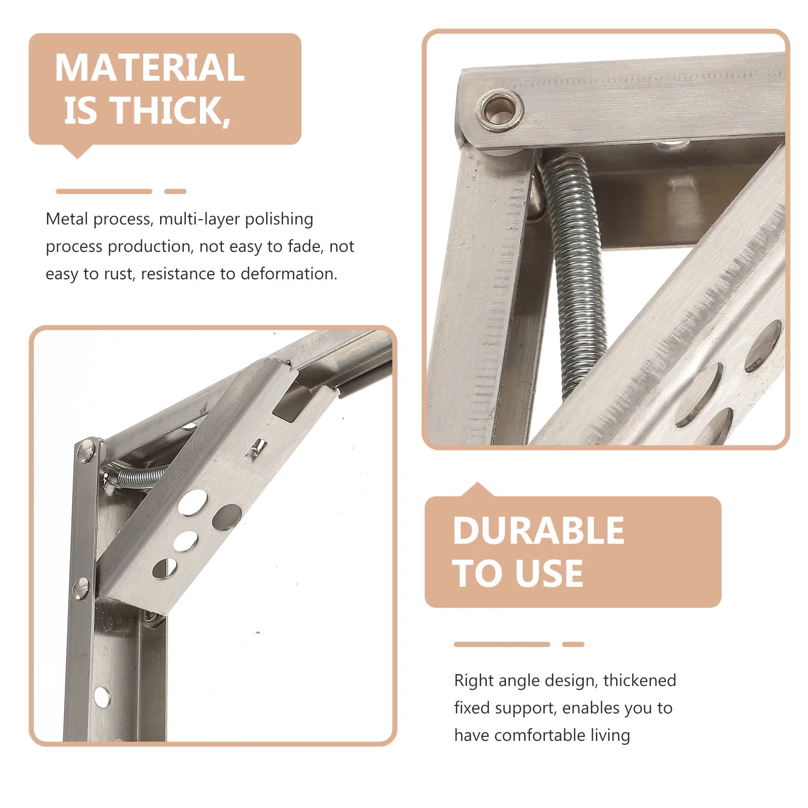 2 Pcs Stainless Steel Bracket Stable Decorative Shelf Brackets Corner Rust-resistant for Wood Carbon Heavy Duty
2 Pcs Stainless Steel Bracket Stable Decorative Shelf Brackets Corner Rust-resistant for Wood Carbon Heavy Duty