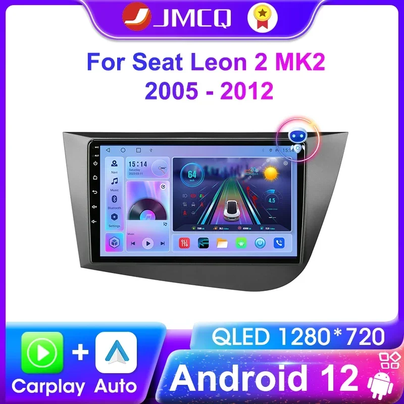 JMCQ Android 12 For Seat Leon 2 MK2 2005 - 2011 Car Radio Car Multimedia Player CarPlay GPS 2 Din Navigation Stereo Head Unit
JMCQ Android 12 For Seat Leon 2 MK2 2005 - 2011 Car Radio Car Multimedia Player CarPlay GPS 2 Din Navigation Stereo Head Unit