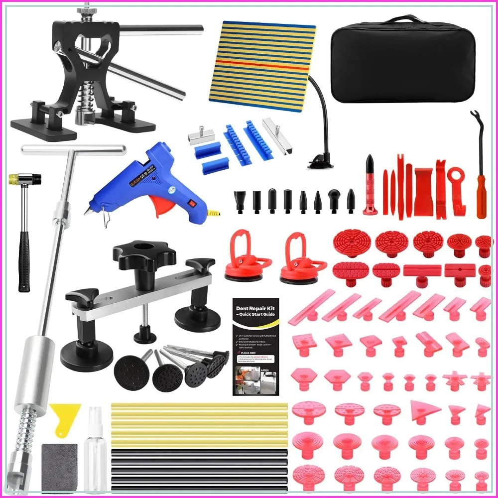 Dent Puller Kit with Reflect Line Board, Lightweight Lifter, Rubber Hammer & Trim Tools, PDR for Auto Body Hail Damage Door Dings
Dent Puller Kit with Reflect Line Board, Lightweight Lifter, Rubber Hammer & Trim Tools, PDR for Auto Body Hail Damage Door Dings