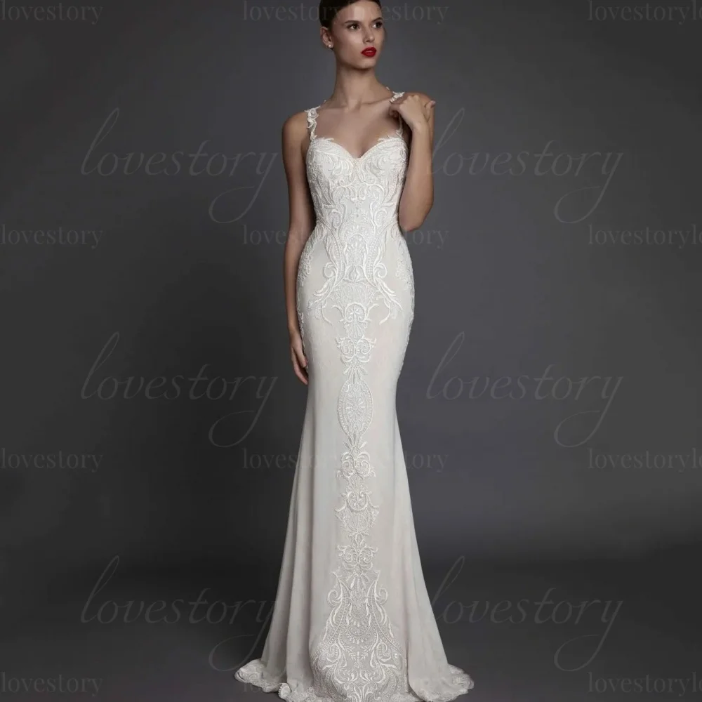 Customized Wedding Dresses Tank Mermaid Bridal Dress Vintage Sweetheart Neck Bride Gowns Lace Vestido De Novia
Customized Wedding Dresses Tank Mermaid Bridal Dress Vintage Sweetheart Neck Bride Gowns Lace Vestido De Novia