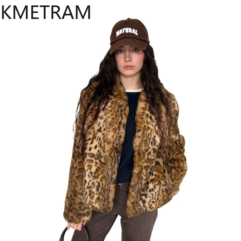 KMETRAM Real Rabbit Fur Coat Women 2026 New Vintage Leopard Print Short Real Fur Coats Autumn Winter Jacket Women Abrigos Mujer
KMETRAM Real Rabbit Fur Coat Women 2026 New Vintage Leopard Print Short Real Fur Coats Autumn Winter Jacket Women Abrigos Mujer