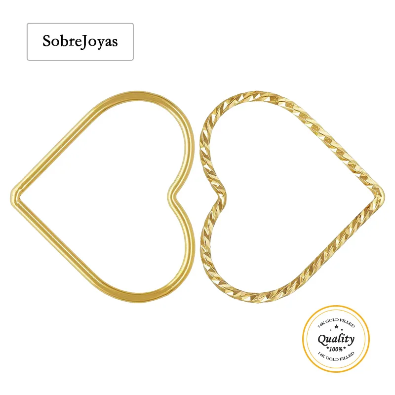 Заготовки для украшений: соединитель-шарм в форме сердца из позолоченного золота 14K, 17,5 мм, с блестящей проволокой, оптом, для самостоятельного изготовления аксессуаров
Заготовки для украшений: соединитель-шарм в форме сердца из позолоченного золота 14K, 17,5 мм, с блестящей проволокой, оптом, для самостоятельного изготовления аксессуаров