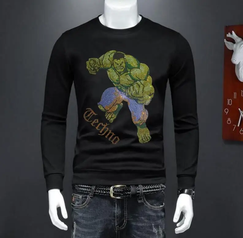 Men's Anime Graphic Sweatshirt Men Fashion Designer Rhinestone Hoody Casual Streetwear Tops Sweats
Men's Anime Graphic Sweatshirt Men Fashion Designer Rhinestone Hoody Casual Streetwear Tops Sweats
