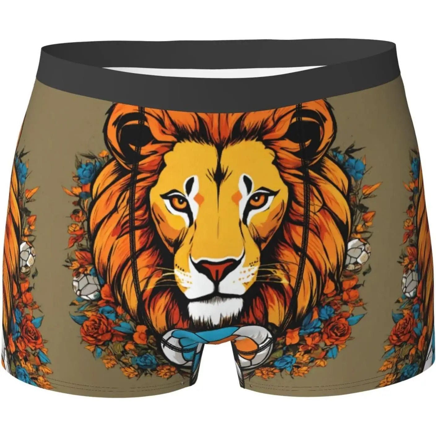 Cool Lion Print Essential Boxer Briefs Elasticated Trunks For Men Men'S Underwear Boxer Briefs Moisture-Wicking Fabric 
Cool Lion Print Essential Boxer Briefs Elasticated Trunks For Men Men'S Underwear Boxer Briefs Moisture-Wicking Fabric