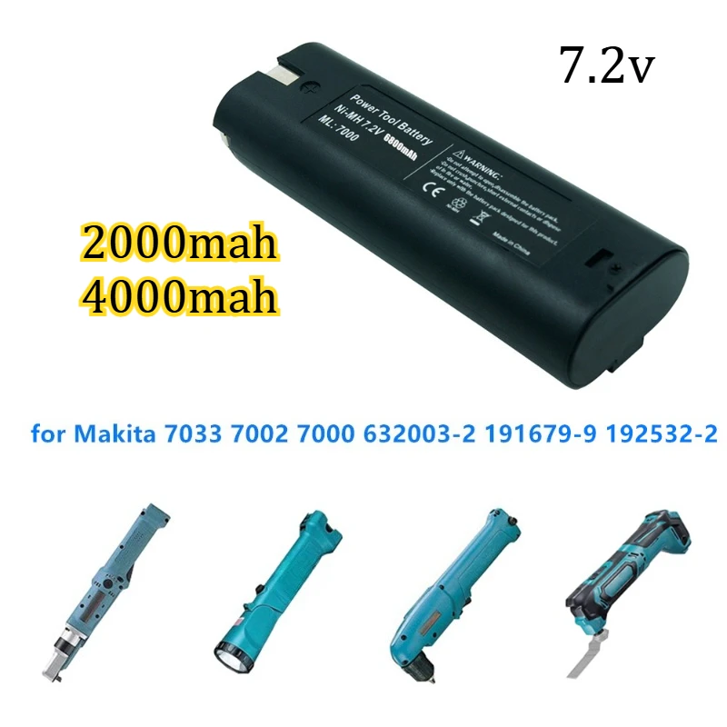 Аккумулятор 4000 мАч для электроинструмента Makita 7.2V (замена для ML7000, 9000, 6010, DF01), перезаряжаемый, с увеличенным временем работы
Аккумулятор 4000 мАч для электроинструмента Makita 7.2V (замена для ML7000, 9000, 6010, DF01), перезаряжаемый, с увеличенным временем работы