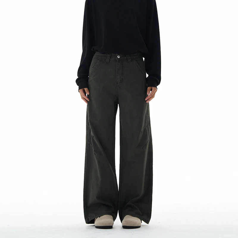 Loose Fit Men's Wear Straight-leg Casual Pants High Street Washed Texture Pleated Design Versatile Relaxed-fit Straight Trousers
Loose Fit Men's Wear Straight-leg Casual Pants High Street Washed Texture Pleated Design Versatile Relaxed-fit Straight Trousers