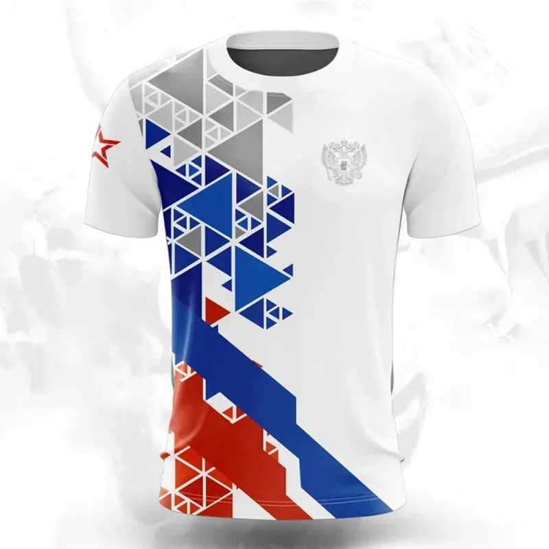 Russia Flag Geometry Pattern T Shirt For Men National Emblem 3D Print T-Shirts Summer Casual O-Neck Tees Loose Short Sleeve Tops
Russia Flag Geometry Pattern T Shirt For Men National Emblem 3D Print T-Shirts Summer Casual O-Neck Tees Loose Short Sleeve Tops
