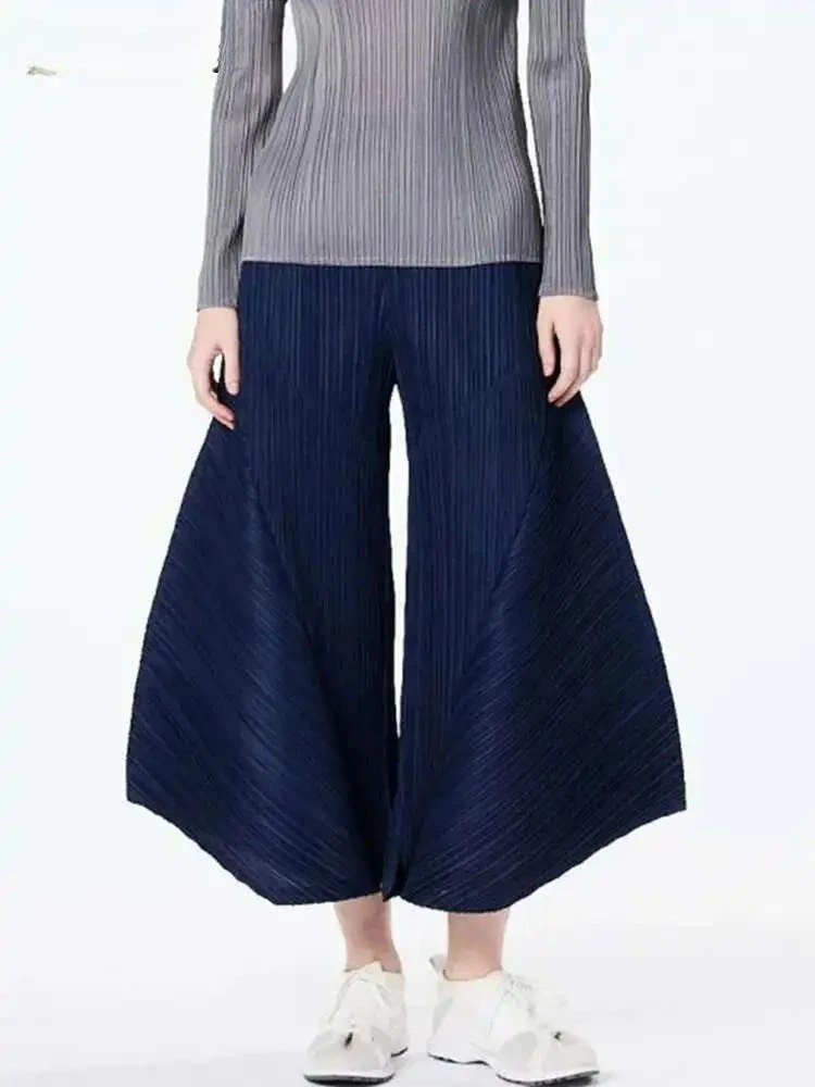 Pleated Wide Leg Pants Elastic Waist Solid Colour Casual Peplum Loose Elastic Waist Miyake Summer New 2025 Women's Pants
Pleated Wide Leg Pants Elastic Waist Solid Colour Casual Peplum Loose Elastic Waist Miyake Summer New 2025 Women's Pants
