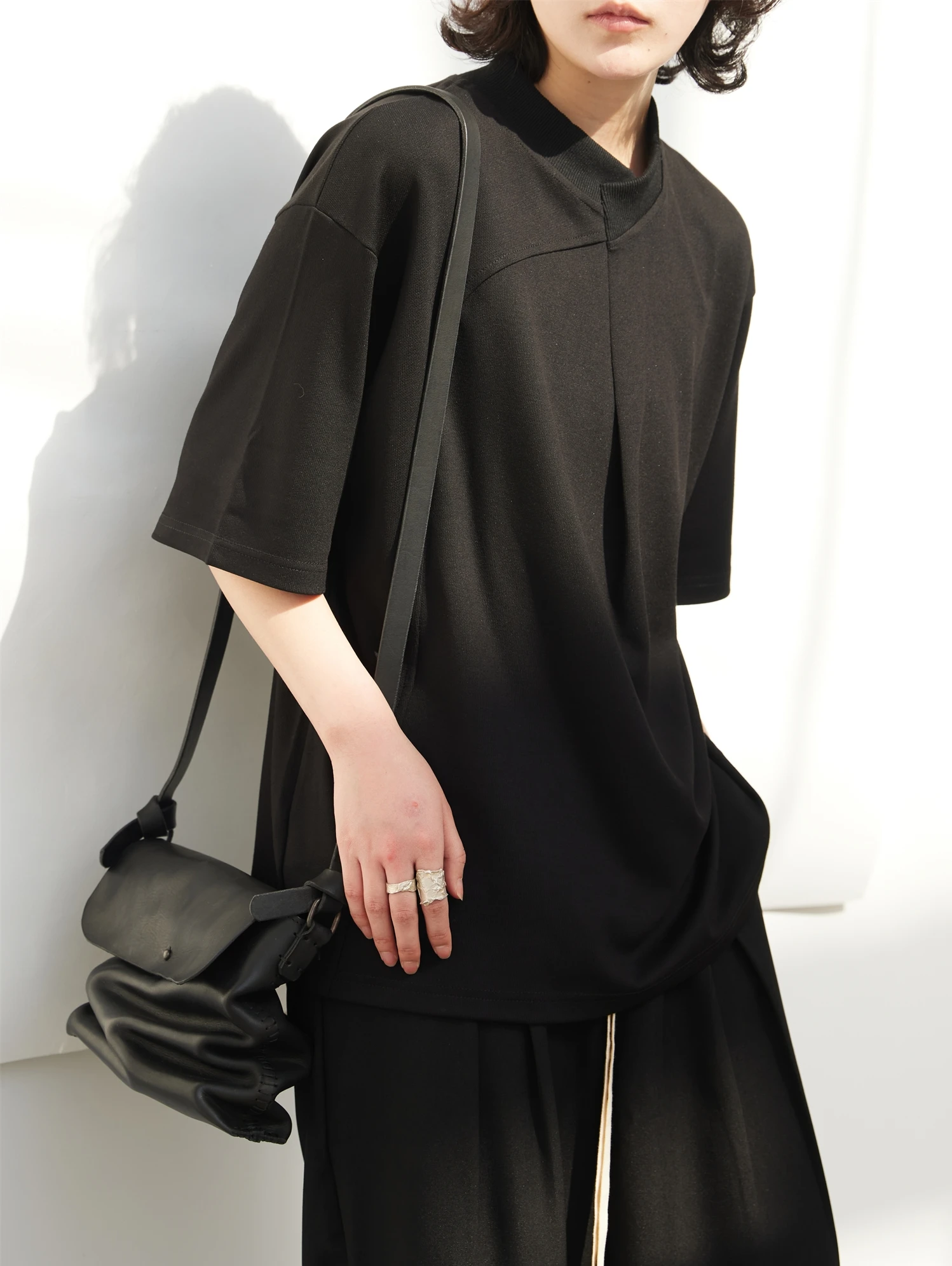 Dark Summer T-Shirt Short Sleeve Cross Thread Collar Mountain Style Simple round Neck Asymmetric Straight Fit Polyes...
Dark Summer T-Shirt Short Sleeve Cross Thread Collar Mountain Style Simple round Neck Asymmetric Straight Fit Polyes...