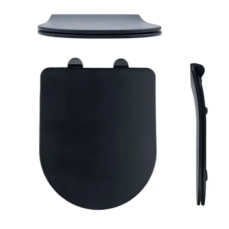 Unique design ultra-thin matte toilet seat urea double button quick release black toilet seat cover
Unique design ultra-thin matte toilet seat urea double button quick release black toilet seat cover