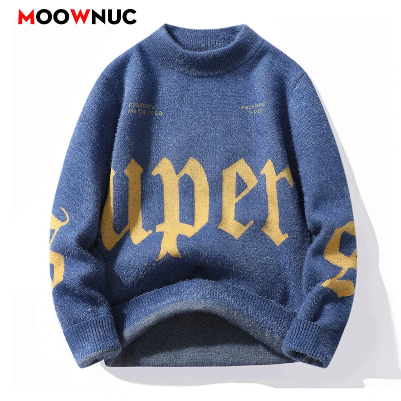 Men's Knit Sweater Pullover Streetwear Men Clothing Solid Warm Casual Fashion Spring Autumn Hombre Male Clothing Sweat-shirt 
Men's Knit Sweater Pullover Streetwear Men Clothing Solid Warm Casual Fashion Spring Autumn Hombre Male Clothing Sweat-shirt