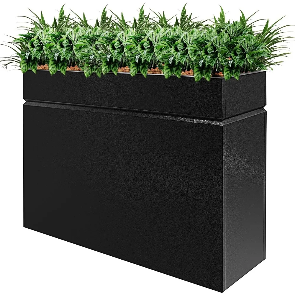 Metal Rectangular Planter Box, Powder Coating Steel Large Planters 35 L x 9 W x 26 H with Drainage Hole, Indoor Outdoor All-Weat
Metal Rectangular Planter Box, Powder Coating Steel Large Planters 35 L x 9 W x 26 H with Drainage Hole, Indoor Outdoor All-Weat