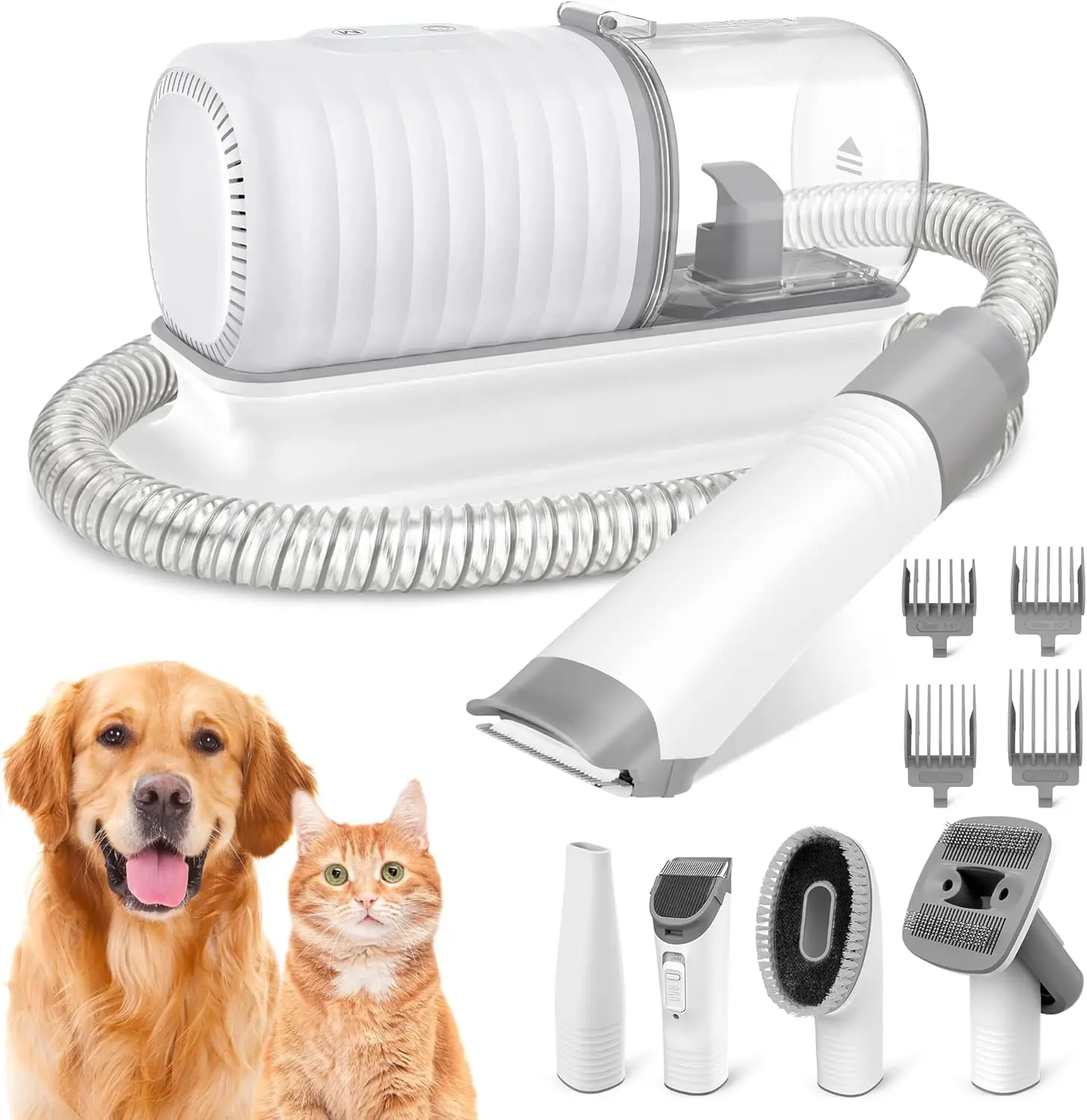 Pet Grooming Vacuum Kit with Electric Clipper, Brush, and Tools for Shedding Hair and Home Cleaning
Pet Grooming Vacuum Kit with Electric Clipper, Brush, and Tools for Shedding Hair and Home Cleaning