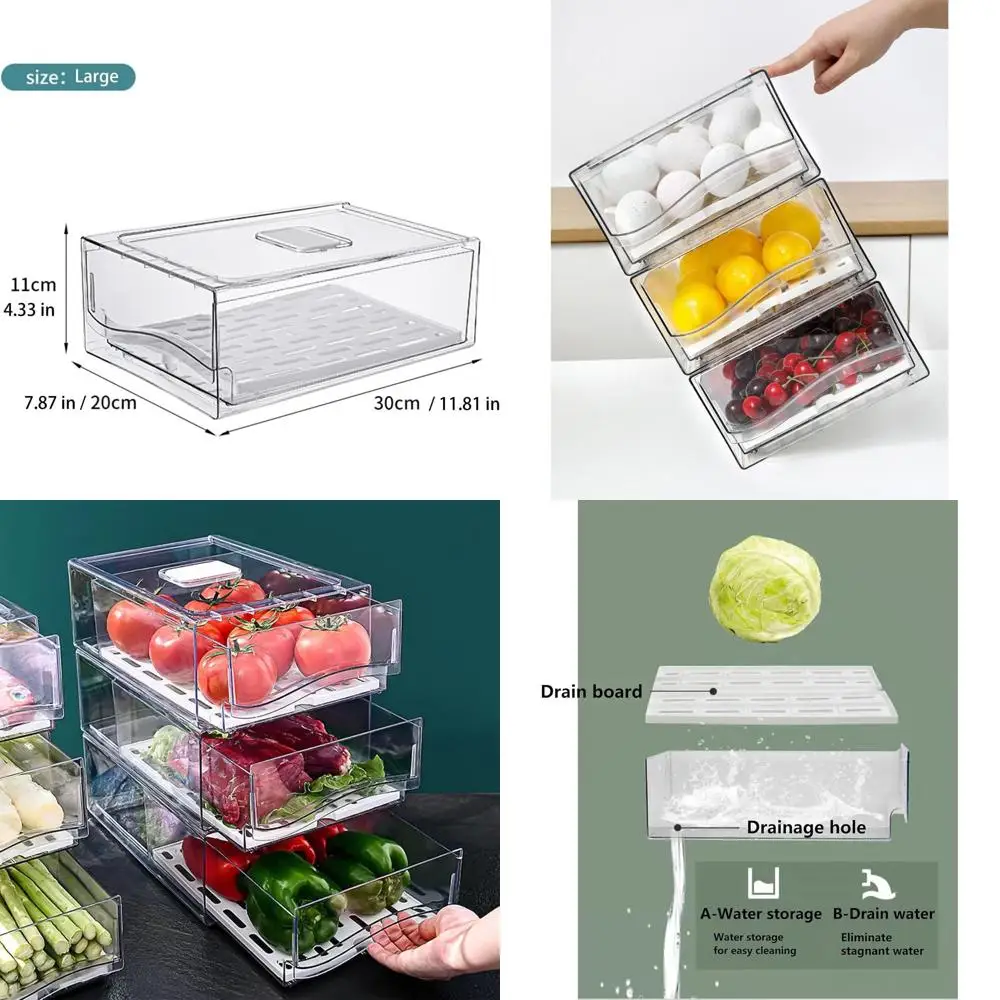 Складные большие контейнеры-органайзеры для холодильника с 2 выдвижными ящиками, без BPA, идеально подходят для кухни, барбекю, использования в ресторанах
Складные большие контейнеры-органайзеры для холодильника с 2 выдвижными ящиками, без BPA, идеально подходят для кухни, барбекю, использования в ресторанах