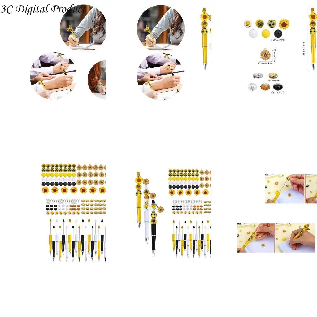 152Pcs DIY Beads Ballpoint Pen Set, Including Beads, Keychain Clips, and Flower Pendants for Kid Adult Christmas Gift Q84A
152Pcs DIY Beads Ballpoint Pen Set, Including Beads, Keychain Clips, and Flower Pendants for Kid Adult Christmas Gift Q84A