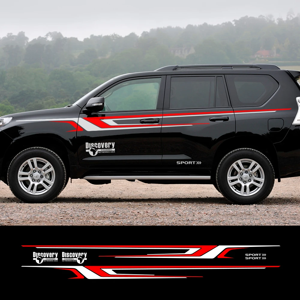 2 шт., виниловая наклейка на дверь автомобиля в полоску, декоративные наклейки на боковую дверь автомобиля, аксессуары для Toyota Prado Land Cruiser
2 шт., виниловая наклейка на дверь автомобиля в полоску, декоративные наклейки на боковую дверь автомобиля, аксессуары для Toyota Prado Land Cruiser