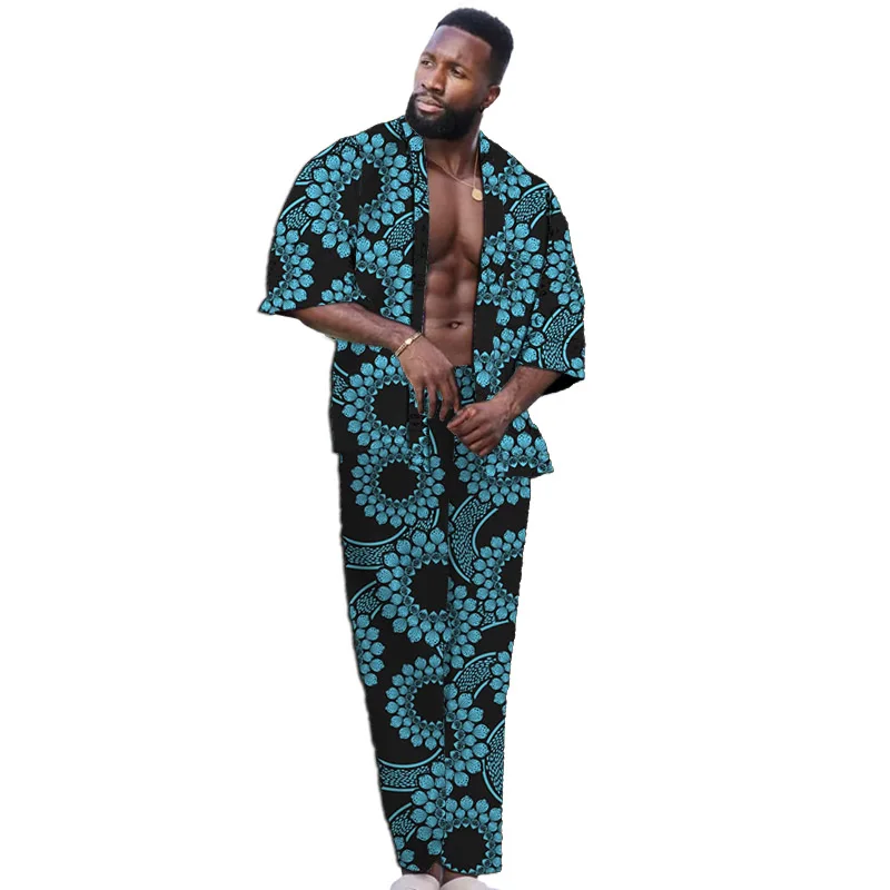 Men's African Trends Short Cardigan Coat Set Half Sleeve Jackets With Straight Pants Tailor Made Nigerian Outfits
Men's African Trends Short Cardigan Coat Set Half Sleeve Jackets With Straight Pants Tailor Made Nigerian Outfits