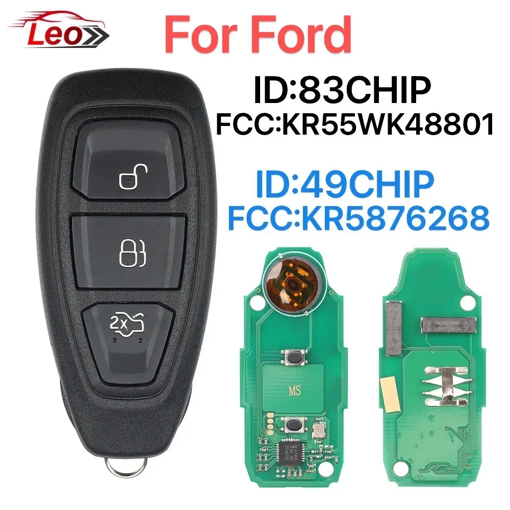 Leo 49/83chip for Ford Zhisheng Ford Water Drop Ford Fiesta 2016 2017 2018 Car Smart Key fCC:KR55WK48801 433MHZ
Leo 49/83chip for Ford Zhisheng Ford Water Drop Ford Fiesta 2016 2017 2018 Car Smart Key fCC:KR55WK48801 433MHZ