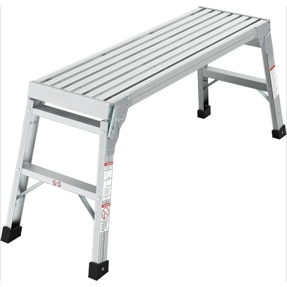 40" Aluminum Folding Work Platform/Step Stool - 225 LBS, Non-Slip, Ultra-Stable, Portable Ladder Bench for Washing
40" Aluminum Folding Work Platform/Step Stool - 225 LBS, Non-Slip, Ultra-Stable, Portable Ladder Bench for Washing