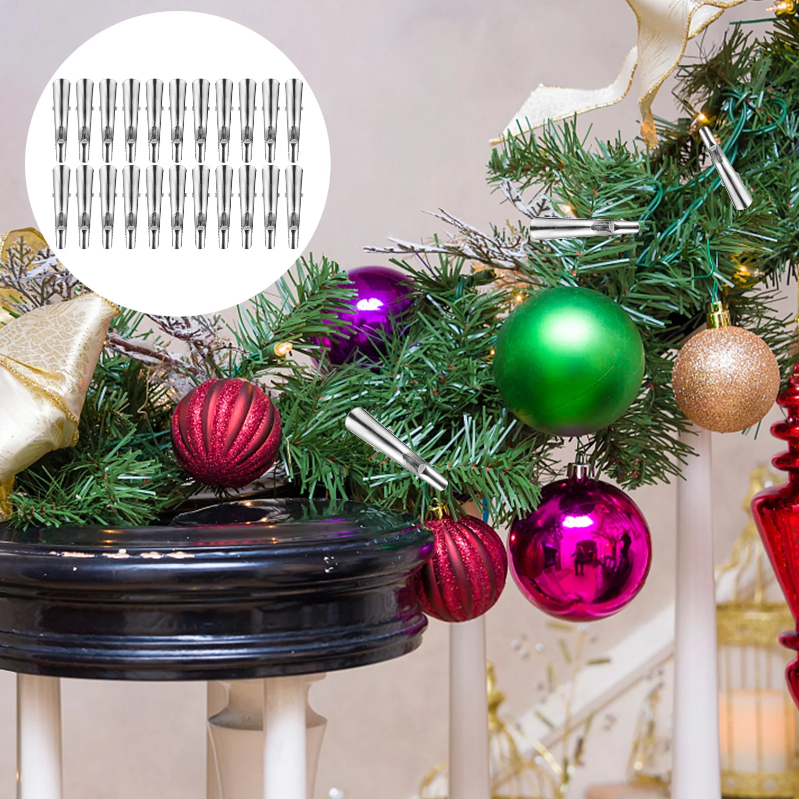 50pcs Metal Alligator For Christmas Crafts Party Photo Decoration Stainless Steel Diy Clips Flat Top Design Ornament Clips For 
50pcs Metal Alligator For Christmas Crafts Party Photo Decoration Stainless Steel Diy Clips Flat Top Design Ornament Clips For