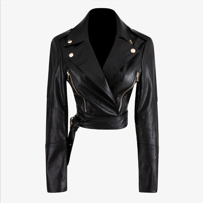 leather Fashion zipper stitching pu jacket female Locomotive style pu leather outerwear brown leather jackets with lining F373
leather Fashion zipper stitching pu jacket female Locomotive style pu leather outerwear brown leather jackets with lining F373
