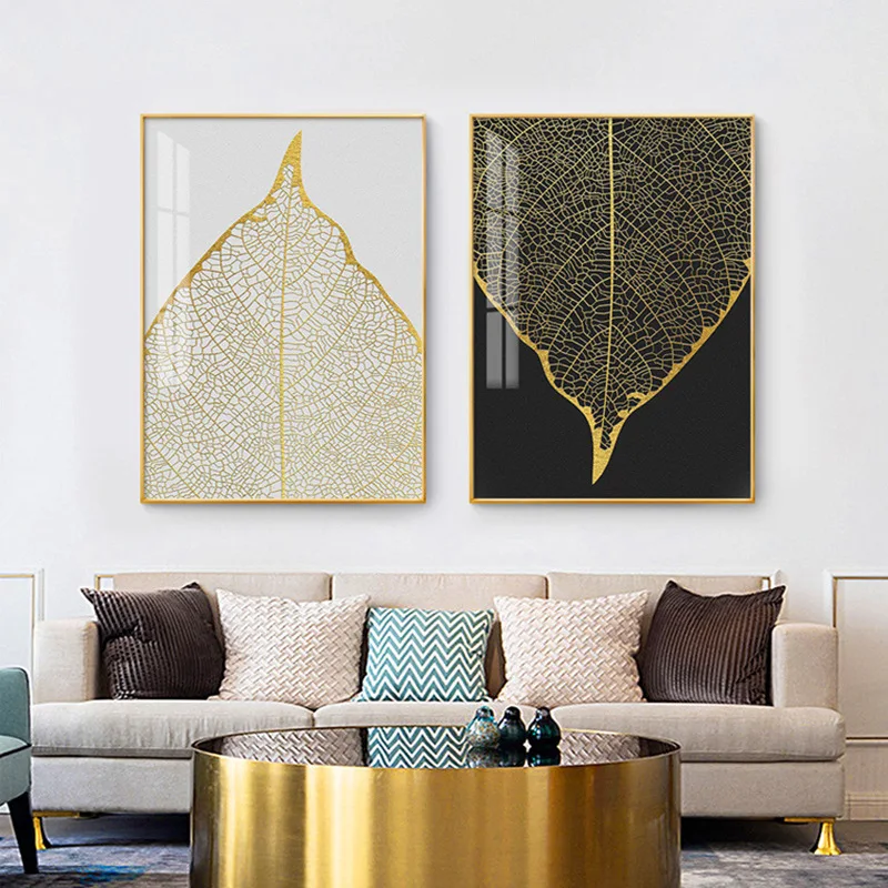 Light luxury dining room decorative painting simple abstract living room sofa golden leaf creative entrance canvas painting
Light luxury dining room decorative painting simple abstract living room sofa golden leaf creative entrance canvas painting