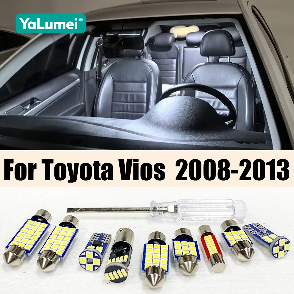 For Toyota Vios 2008 2009 2010 2011 2012 2013 9PCS Car LED Bulbs Interior Reading Lamp License Plate Light Accessories
For Toyota Vios 2008 2009 2010 2011 2012 2013 9PCS Car LED Bulbs Interior Reading Lamp License Plate Light Accessories