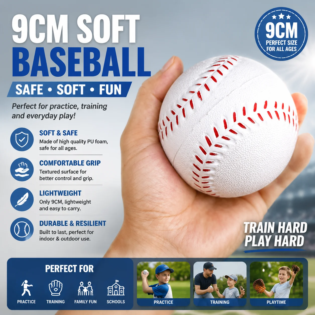 Standard Ball For Practic Balls Outdoor Golf BallSoft Sponge Outdoor Sport Practice Trainning Base Ball Child BaseBall Softball
Standard Ball For Practic Balls Outdoor Golf BallSoft Sponge Outdoor Sport Practice Trainning Base Ball Child BaseBall Softball