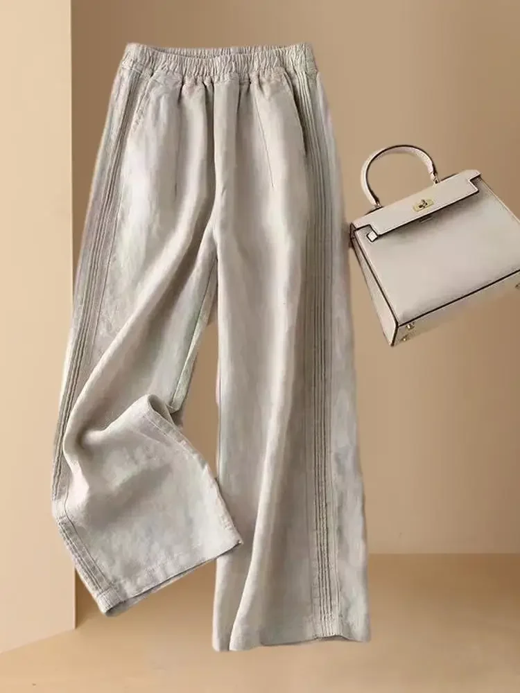 Summer New Women's Wide Leg Cotton Linen Loose Straight Thin High Waist Casual Pants Comfortable E5391
Summer New Women's Wide Leg Cotton Linen Loose Straight Thin High Waist Casual Pants Comfortable E5391