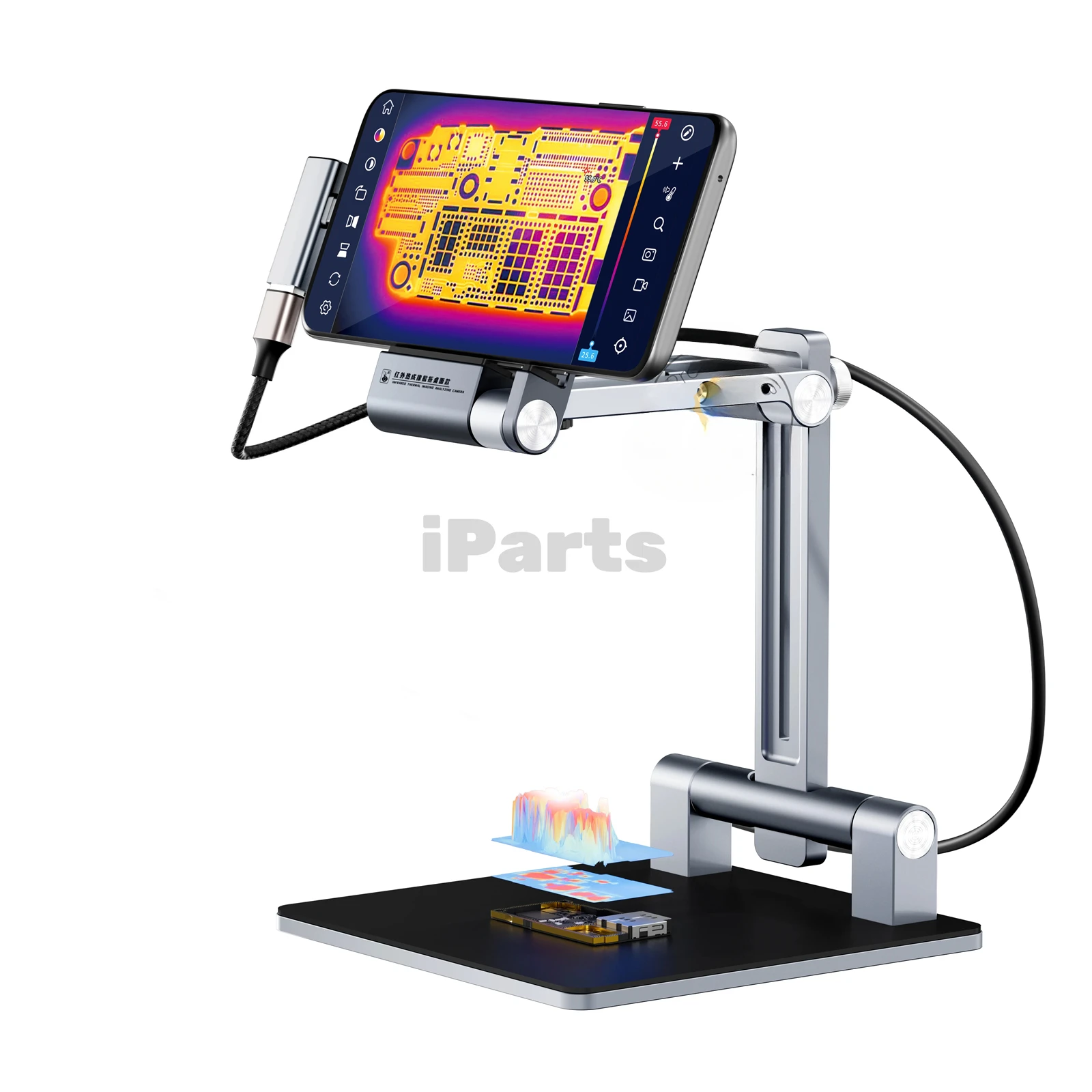iParts RF4 RF-C39 2-in-1 4K Visible And Infrared Dual-Spectral Thermal Camera for Phone Motherboard Troubleshooting
iParts RF4 RF-C39 2-in-1 4K Visible And Infrared Dual-Spectral Thermal Camera for Phone Motherboard Troubleshooting