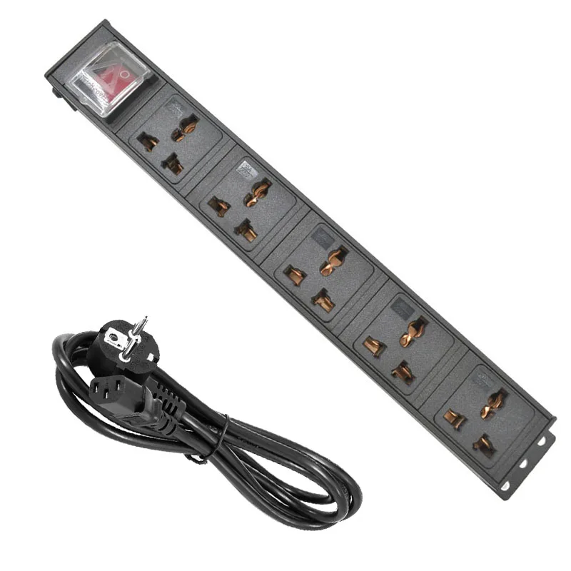 PDU power strip 10A Universal socket overload protection 5AC Network Cabinet Rack Aluminum alloy UK/US/AU/EU/ PLUG IEC-C14 port
PDU power strip 10A Universal socket overload protection 5AC Network Cabinet Rack Aluminum alloy UK/US/AU/EU/ PLUG IEC-C14 port