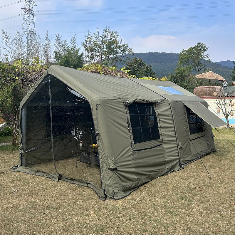 Manufacturer 210g Polyester/cotton Waterproof Air Tent Camping Outdoor Frame House Glamping 10-12 People Inflatable Winter Tent
Manufacturer 210g Polyester/cotton Waterproof Air Tent Camping Outdoor Frame House Glamping 10-12 People Inflatable Winter Tent