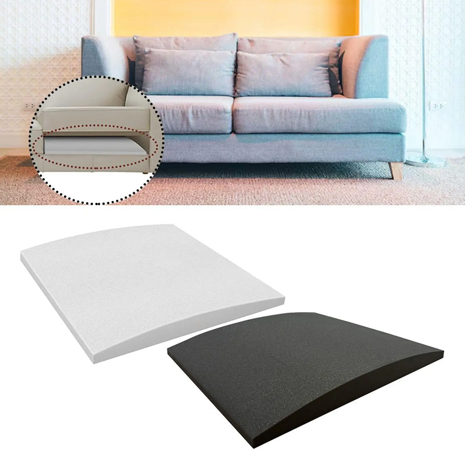 High Density Foam Couch Support Pad Curved Seat Sag Repair Insert for Reclining Sofa Living Room Furniture
High Density Foam Couch Support Pad Curved Seat Sag Repair Insert for Reclining Sofa Living Room Furniture