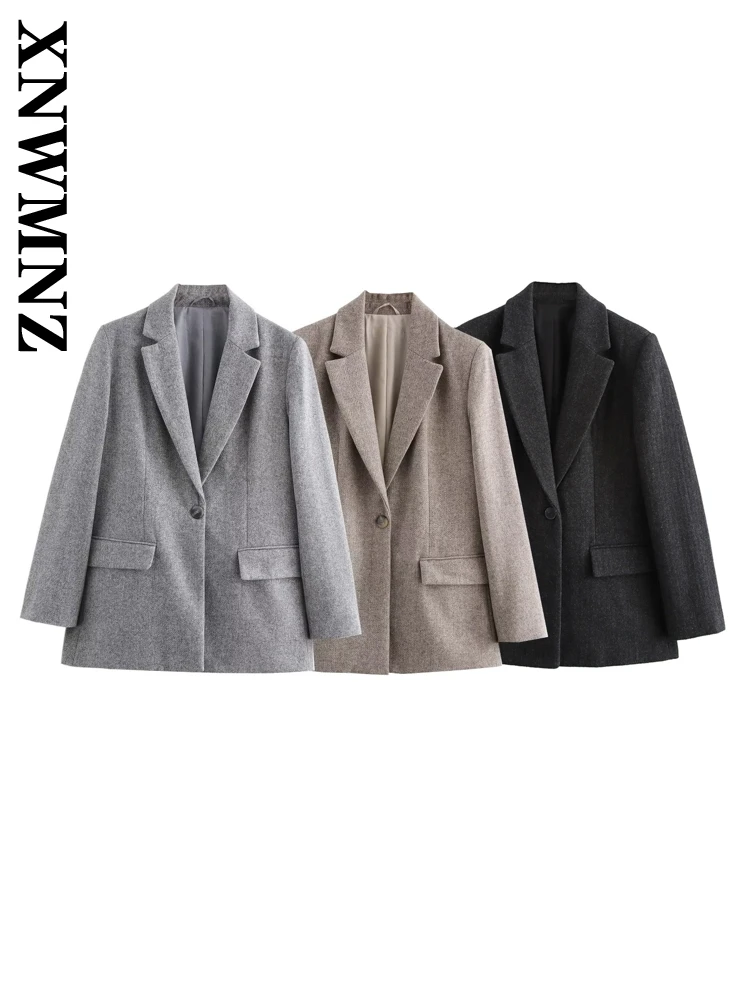 XNWMNZ 2024 Autumn New Woman's Fashion Long Sleeve Blazer Top Commuting Woman Notched Collar Jacket Ruffles Loose Fit Suit Coat
XNWMNZ 2024 Autumn New Woman's Fashion Long Sleeve Blazer Top Commuting Woman Notched Collar Jacket Ruffles Loose Fit Suit Coat