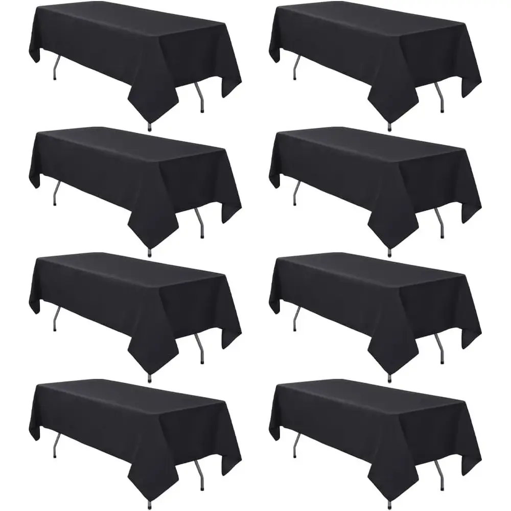 8 Pack Black Tablecloth 60 x 102 Inch Polyester Table Cloth or 6 oot RecTables, Wrinkle Resistant Washable Decorative abric Tabl
8 Pack Black Tablecloth 60 x 102 Inch Polyester Table Cloth or 6 oot RecTables, Wrinkle Resistant Washable Decorative abric Tabl