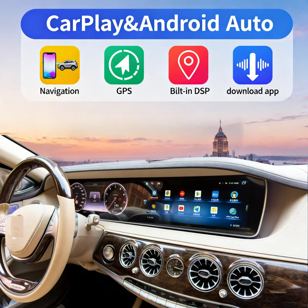 Android 13 Auto Car Radio Navi for Mercedes Benz S Class W222 2014-2023 CarPlay Dual Screen Digital Cluster Dashboard Head unit
Android 13 Auto Car Radio Navi for Mercedes Benz S Class W222 2014-2023 CarPlay Dual Screen Digital Cluster Dashboard Head unit
