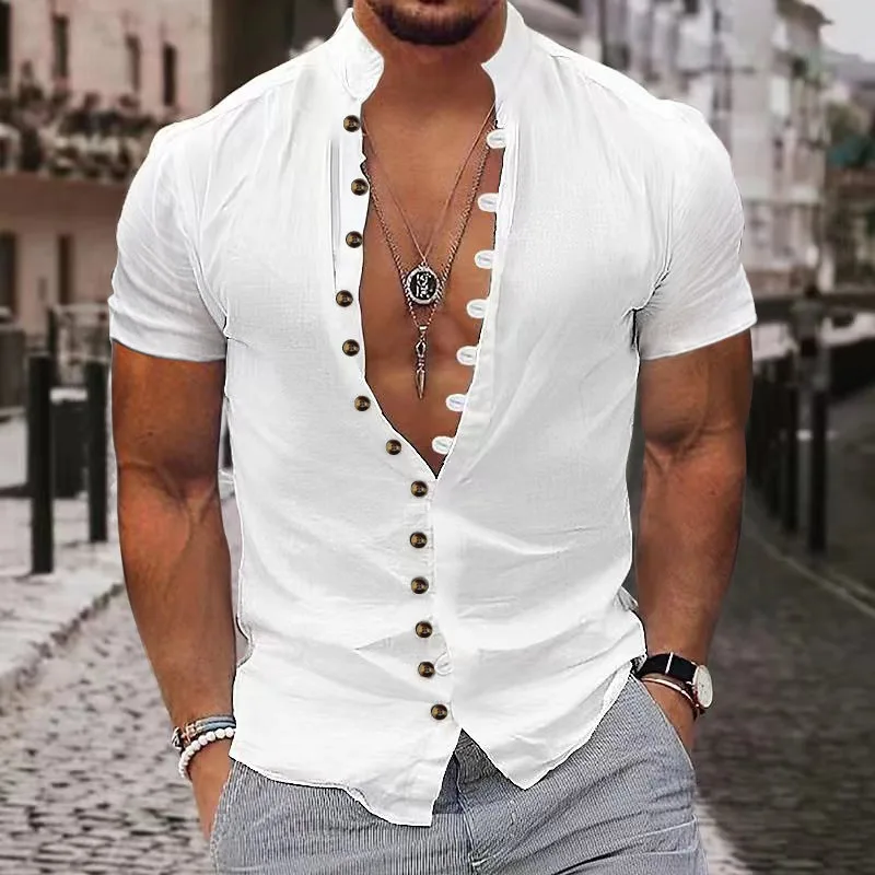 New Men's cotton linen short-sleeved shirt 2025 Summer Retro Casual Beach Shirt Fashion Comfortable - breathable Men's shirt
New Men's cotton linen short-sleeved shirt 2025 Summer Retro Casual Beach Shirt Fashion Comfortable - breathable Men's shirt