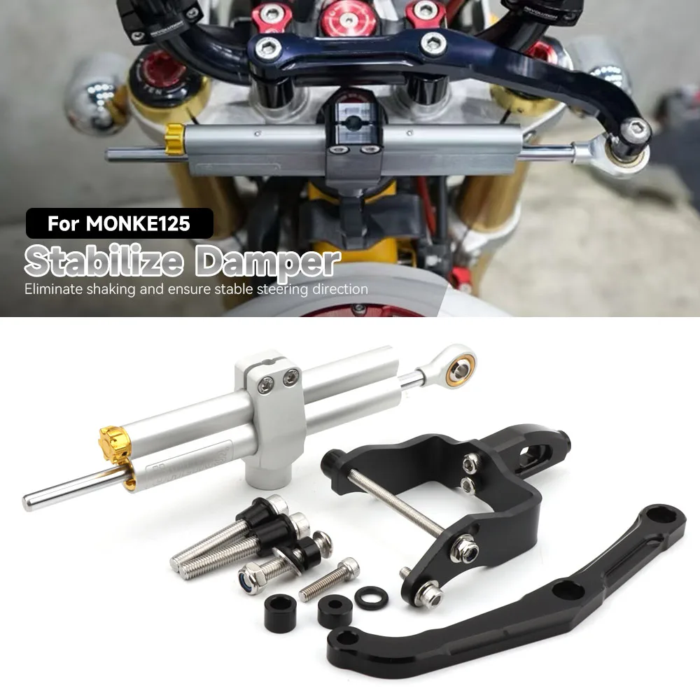 For Honda MONKE125 Monkey 125 2019-2025 Motorcycle Accessories Handlebar Steering Stabilize Damper Bracket CNC Mounting Kit
For Honda MONKE125 Monkey 125 2019-2025 Motorcycle Accessories Handlebar Steering Stabilize Damper Bracket CNC Mounting Kit