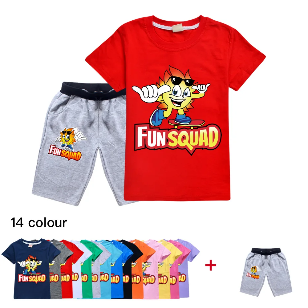 Fun Squad Game Baby Girls Boys Clothes Set Summer Kids Cotton Short Sleeve T-Shirts+Shorts 2pcs Outfits Children's Sport Suit
Fun Squad Game Baby Girls Boys Clothes Set Summer Kids Cotton Short Sleeve T-Shirts+Shorts 2pcs Outfits Children's Sport Suit