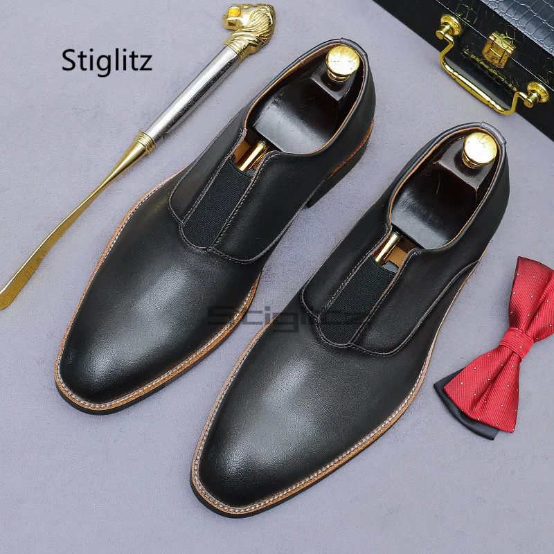 Polished Genuine Leather Loafers Men's British Style Business Dress Shoes Elegant Slip-On Banquet Office Low Heel Men Shoes
Polished Genuine Leather Loafers Men's British Style Business Dress Shoes Elegant Slip-On Banquet Office Low Heel Men Shoes