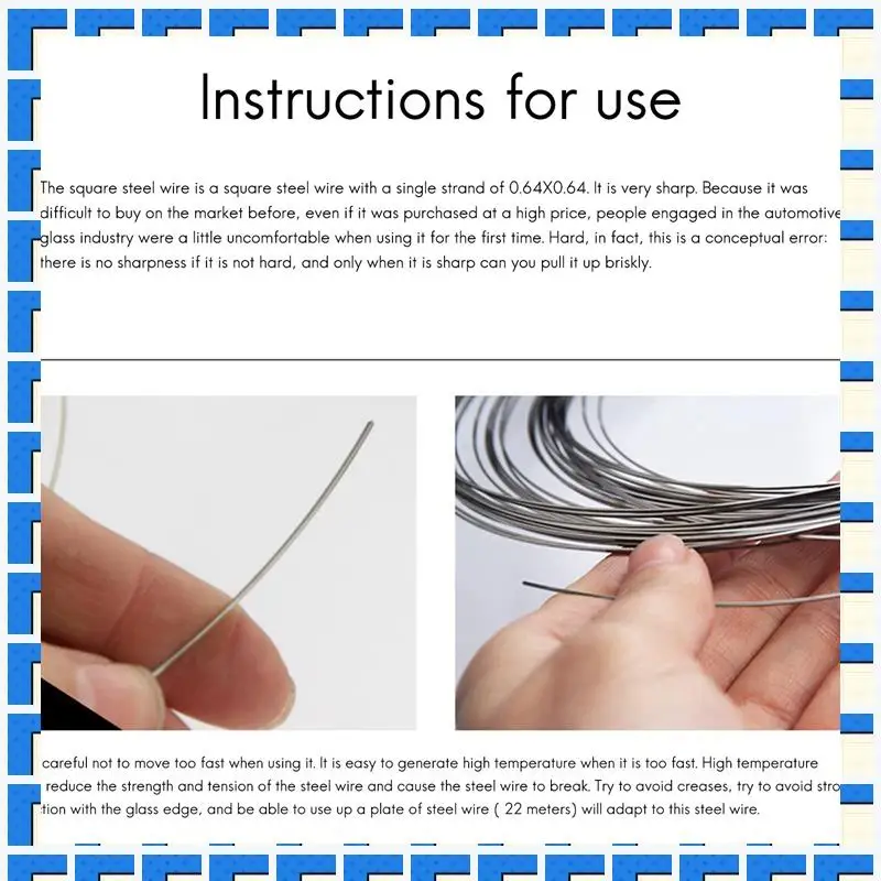 ABNG 5X Four-Sided Steel Wire Windshield Rope Removal Car Glass Removal Tool Special Steel Wire Rope For Windshield Tapping
ABNG 5X Four-Sided Steel Wire Windshield Rope Removal Car Glass Removal Tool Special Steel Wire Rope For Windshield Tapping