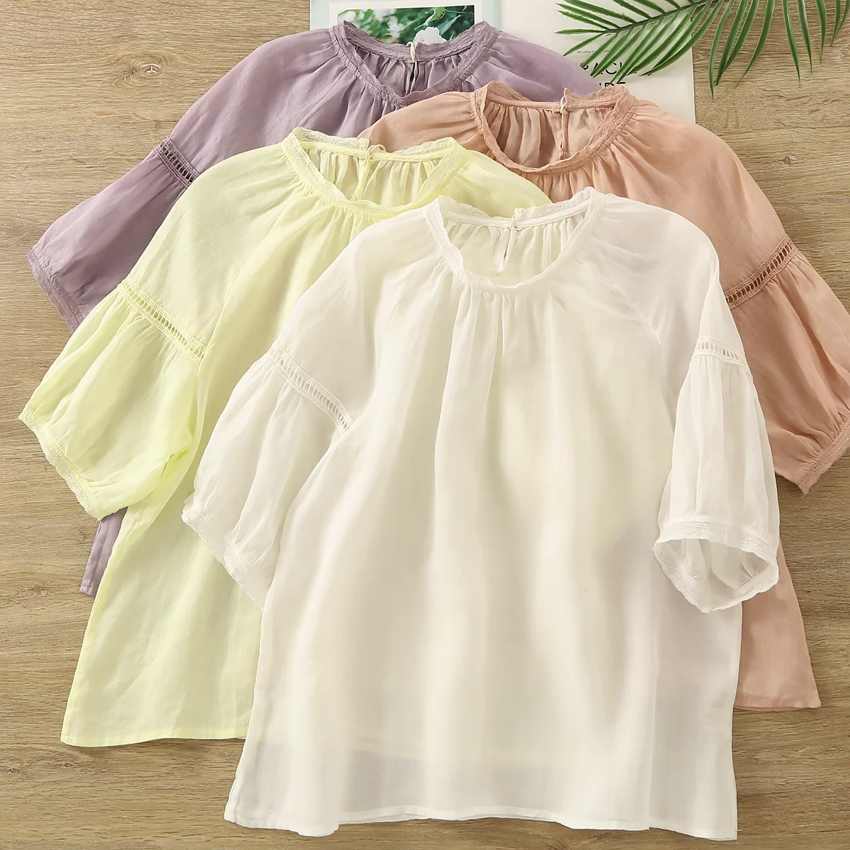 Bust 118cm mori girl 100% ramie linen shirts short sleeve blouses for women summer breathable Japanese vintage clothes
Bust 118cm mori girl 100% ramie linen shirts short sleeve blouses for women summer breathable Japanese vintage clothes
