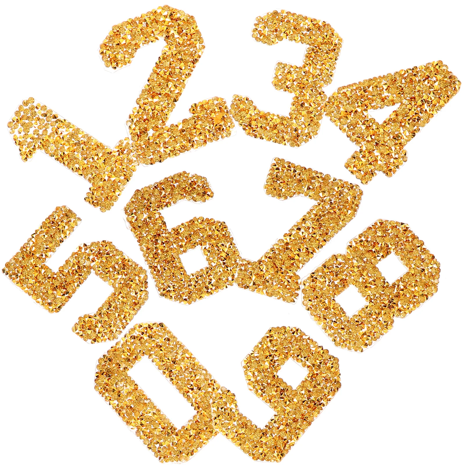 0-9 Number Patches Bright Rhinestone Iron On Decorative Hat Wear-resistant Coat Clothes Accessories DIY Craft Supplies 
0-9 Number Patches Bright Rhinestone Iron On Decorative Hat Wear-resistant Coat Clothes Accessories DIY Craft Supplies