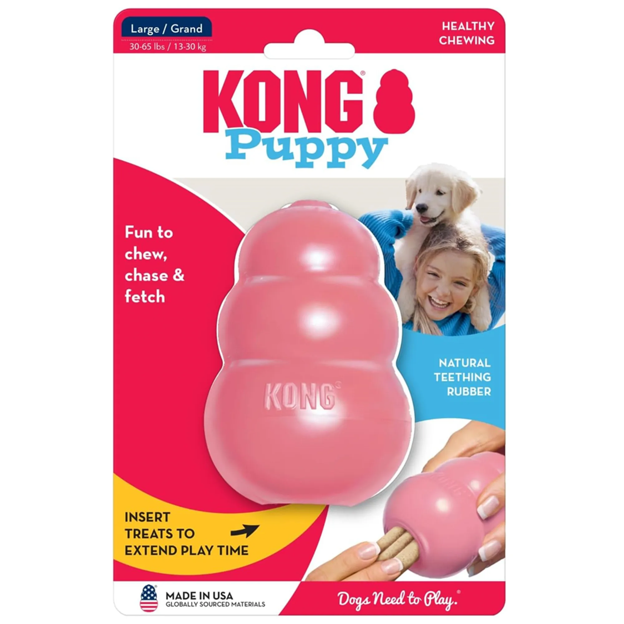 KONG Puppy - Natural Teething Rubber Chew Toy for Dogs - Chew & Fetch Toy for Puppies - for Large Puppies - Pink
KONG Puppy - Natural Teething Rubber Chew Toy for Dogs - Chew & Fetch Toy for Puppies - for Large Puppies - Pink